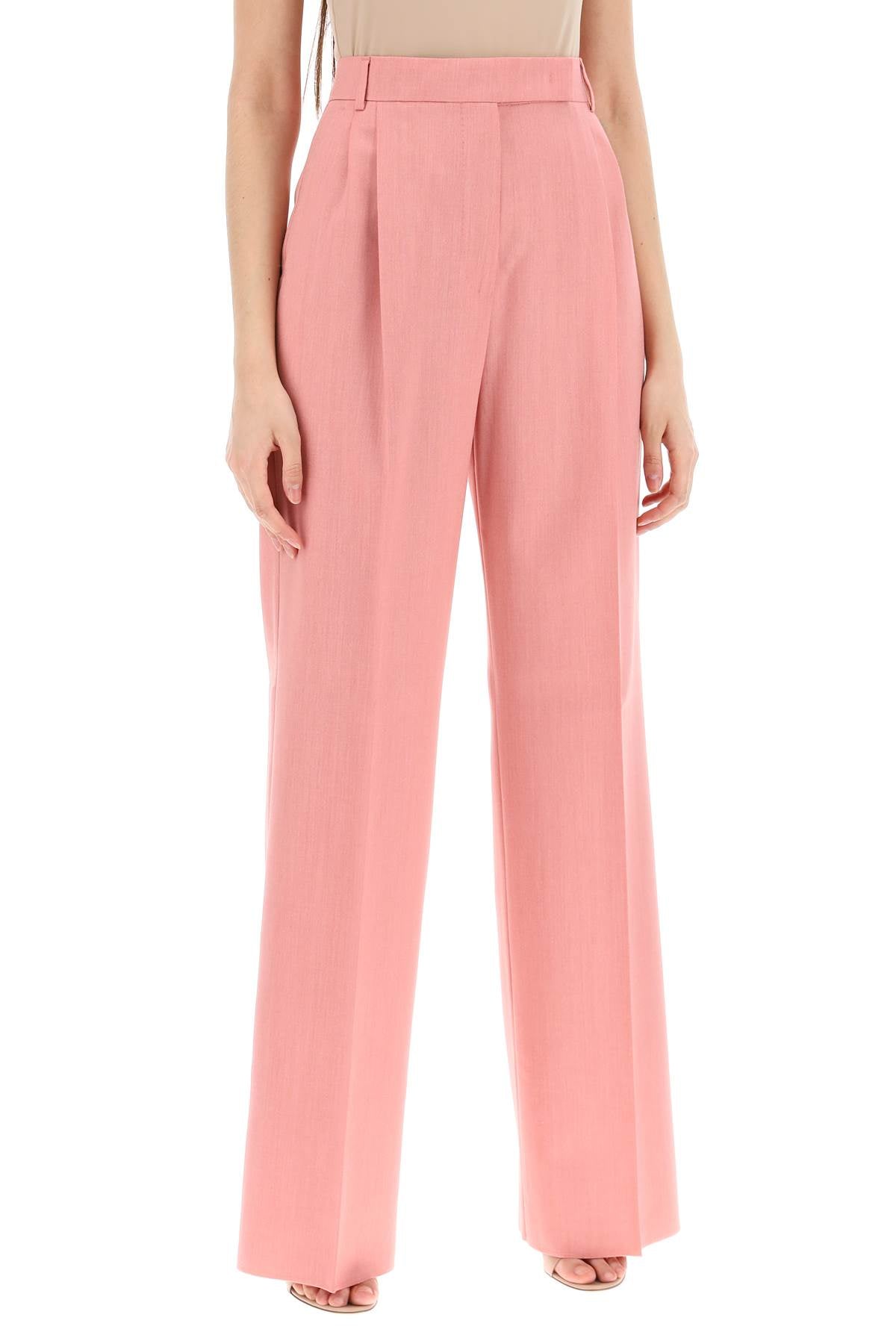 Durante Wide Leg Tailoring Pants  - Pink