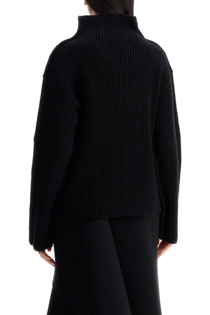 'oversized High-neck Pul  - Black