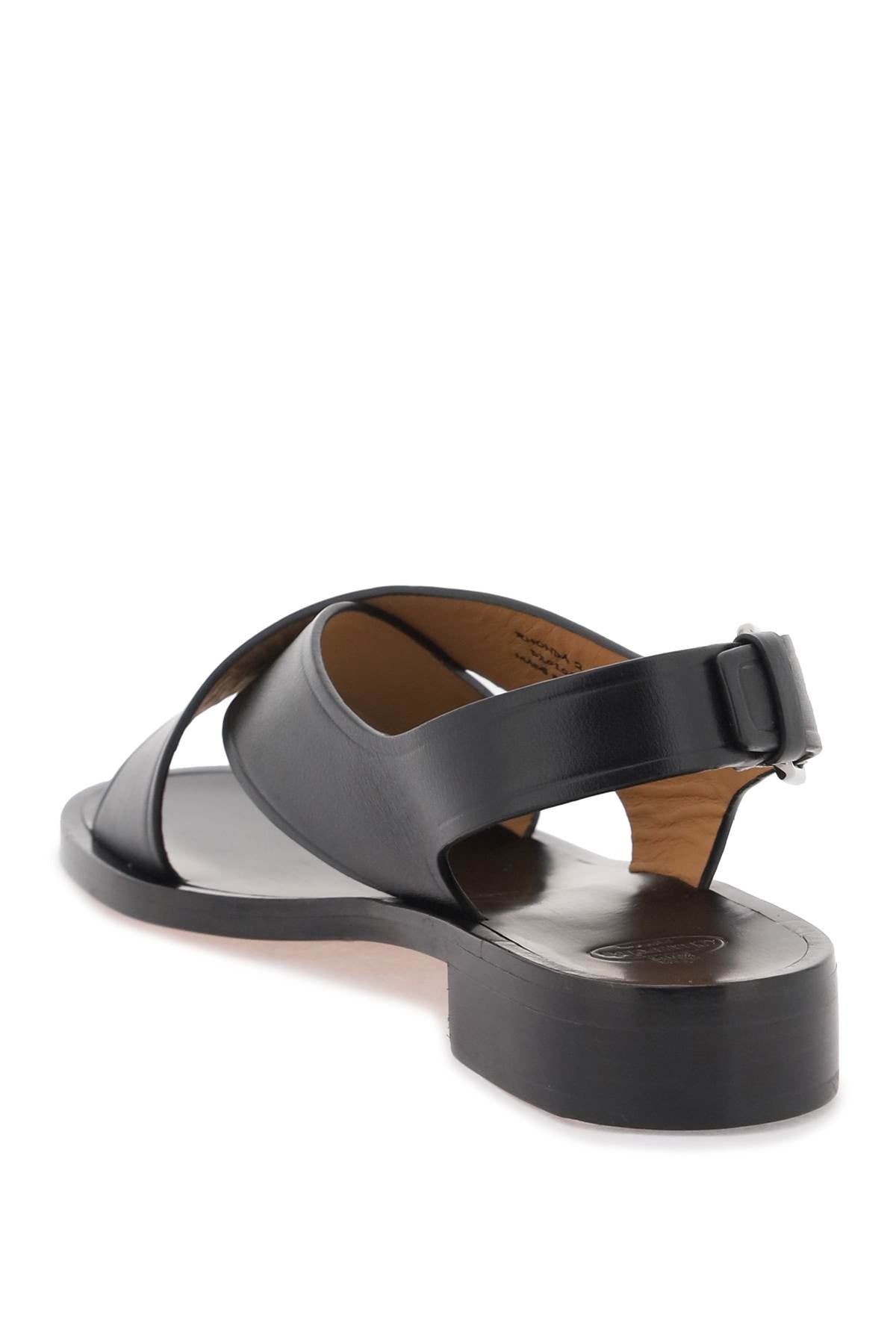 "rhonda Leather Sandals For  - Black