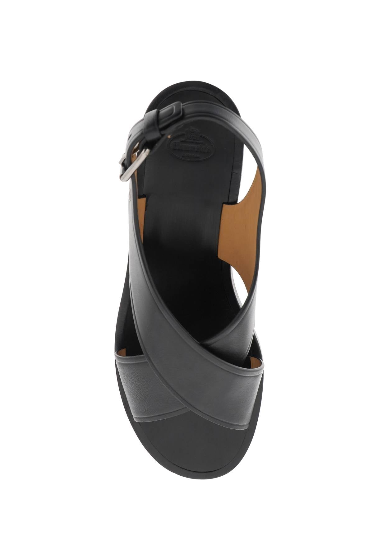 "rhonda Leather Sandals For  - Black