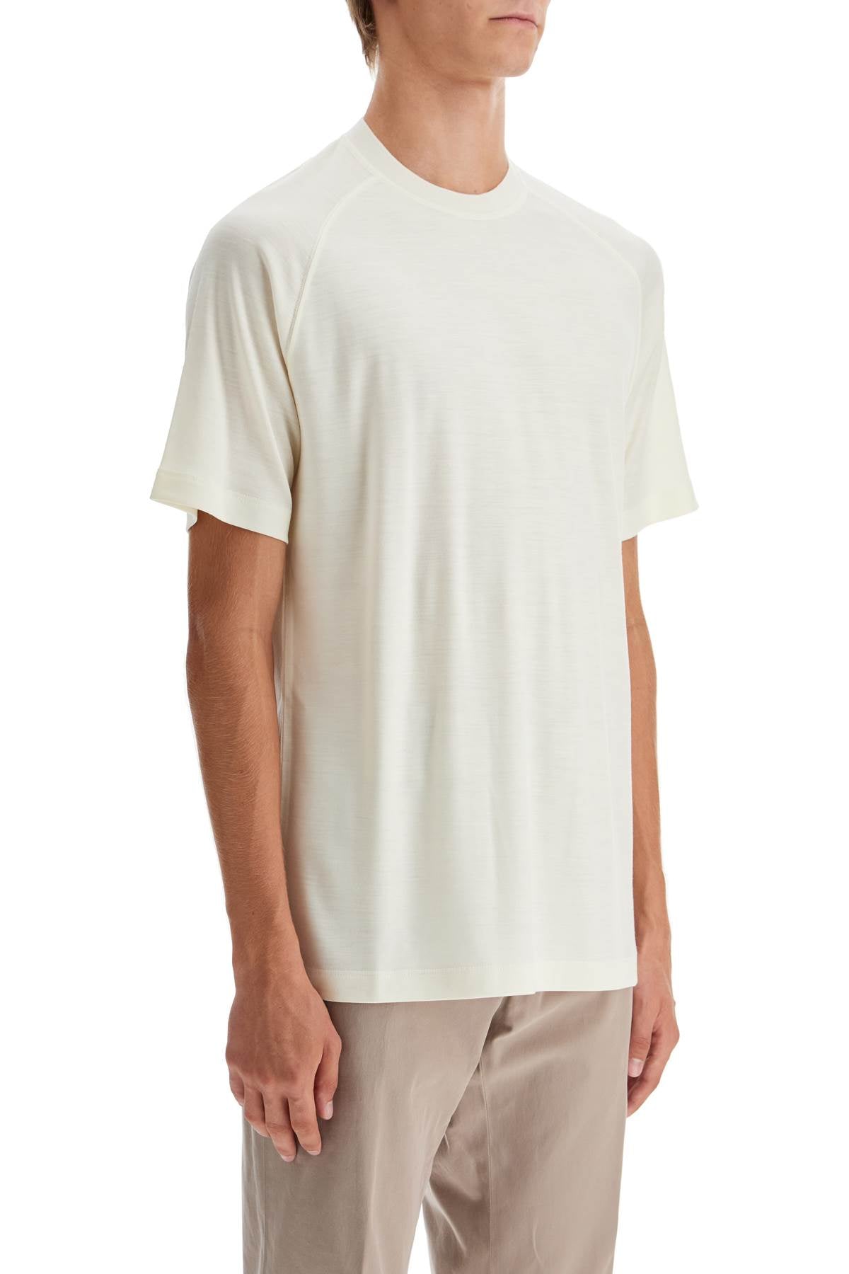 Wool Jersey T-shirt For Men  - White