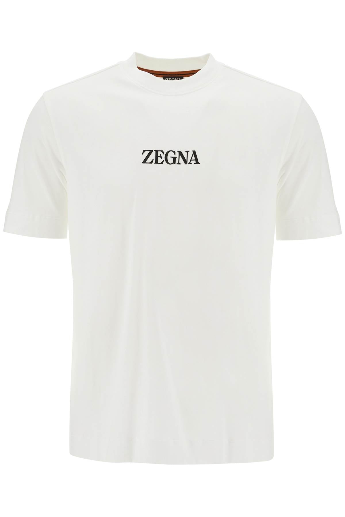 T-shirt With Rubberized Logo  - White