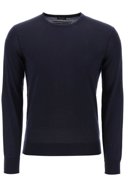 Cashseta Crew-neck Sweater  - Blue