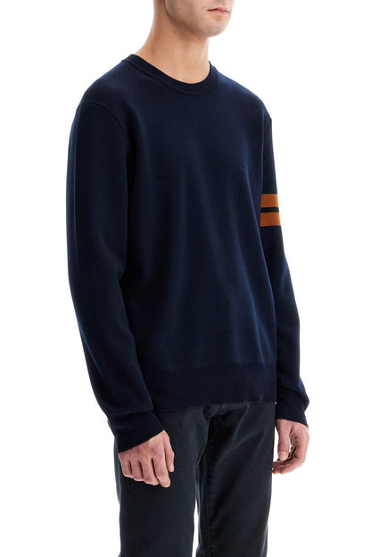 Wool Pullover With Intars  - Blue