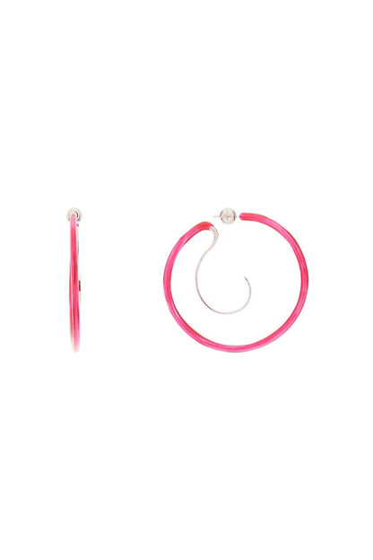 'upside Down' Earrings  - Fuxia