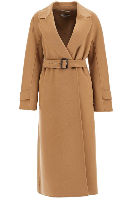 Maxi Double-breasted Coat  - Beige