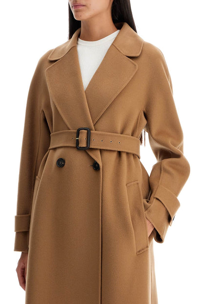 Maxi Double-breasted Coat  - Beige