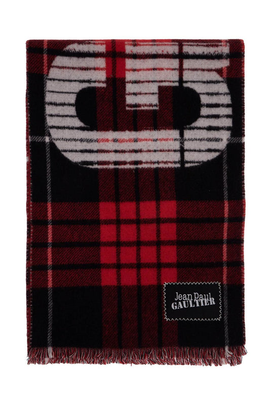 Wool Tartan Scarf For  - Red