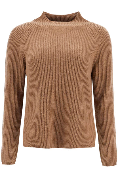 'english Rib Pullover With '  - Brown