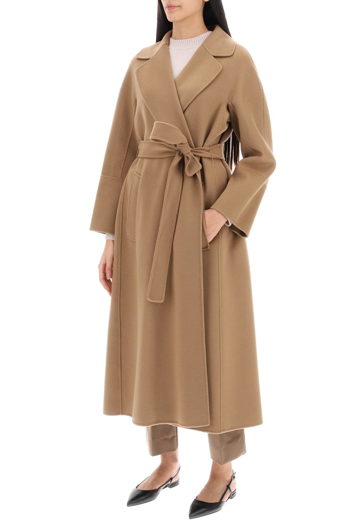 Elisa Coat In Virgin Wool  - Beige