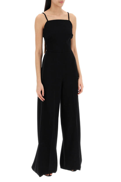 "elvy Wide-leg Jumpsuit  - Black