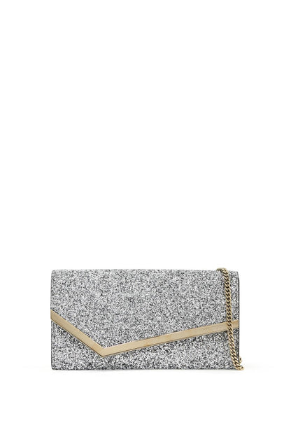 Glittered Emmie Clutch  - Silver