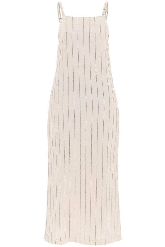 "striped Sleeveless Dress Et  - White