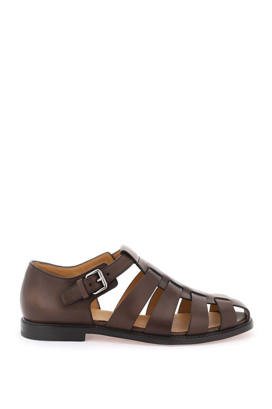 Leather Fisherman Sandals  - Brown