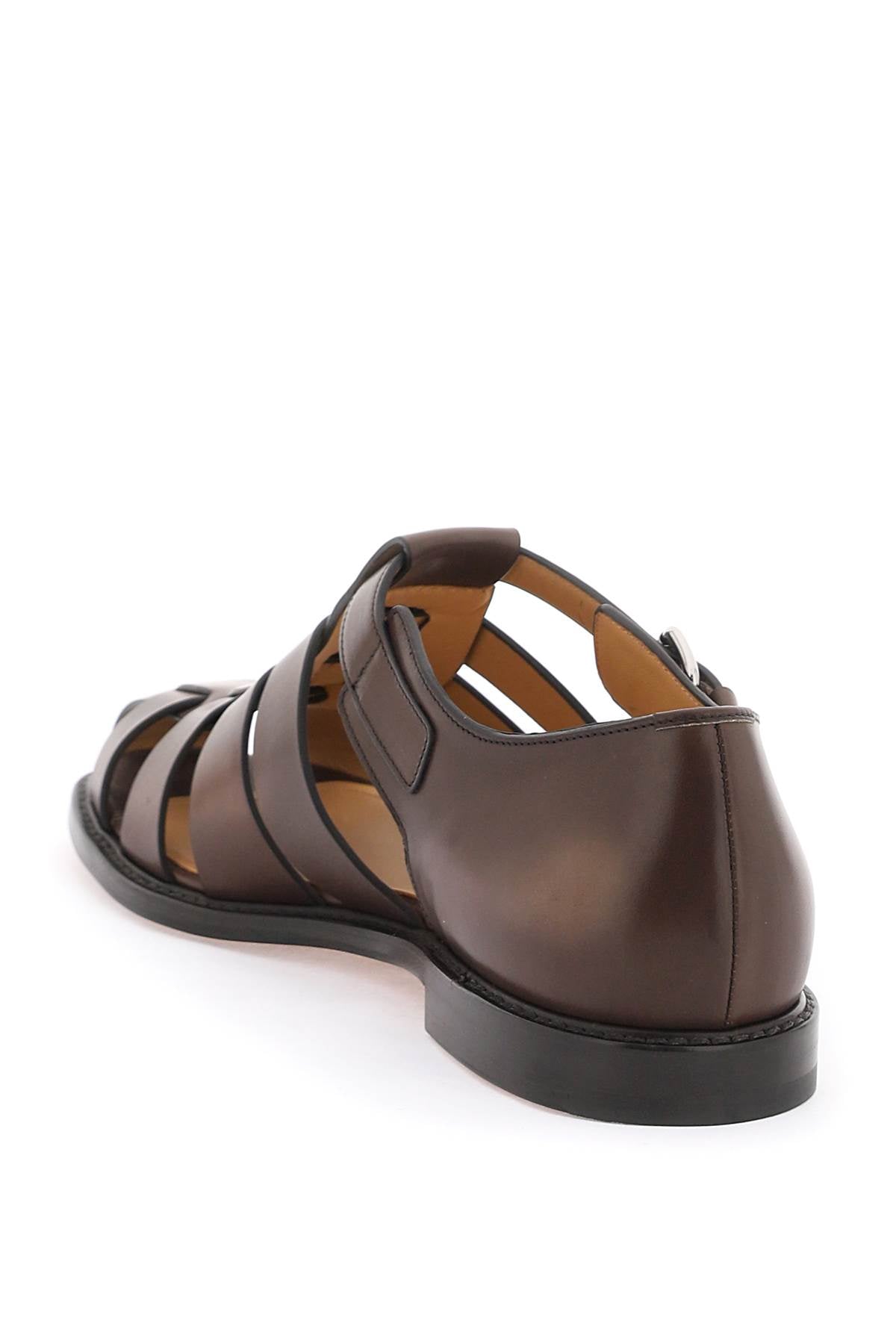 Leather Fisherman Sandals  - Brown