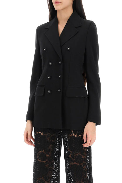 Turlington Jacket In Milano Stitch  - Black