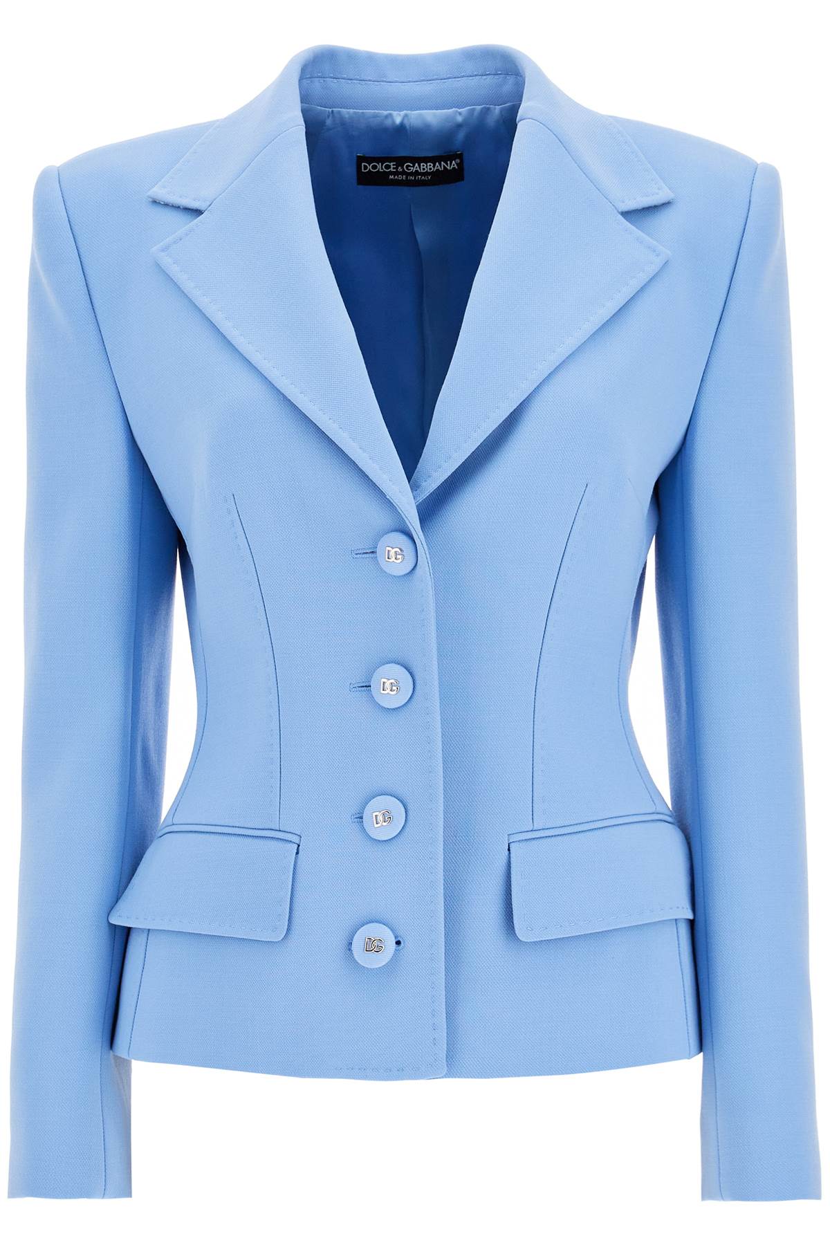 'sweet Wool Crepe Jacket'  - Light Blue