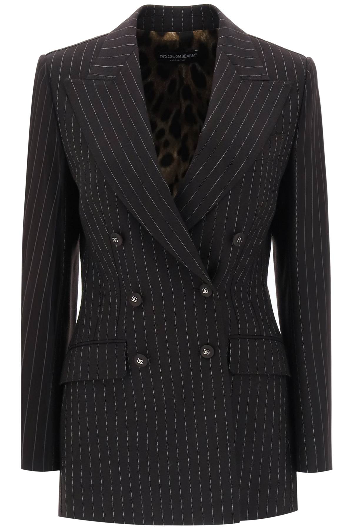 Pinstriped Turlington Jacket  - Marrone