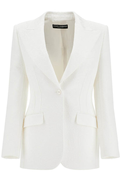 Turlington Brocade Jacket  - White