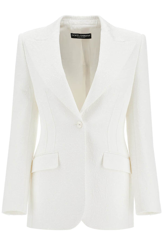 Turlington Brocade Jacket  - White