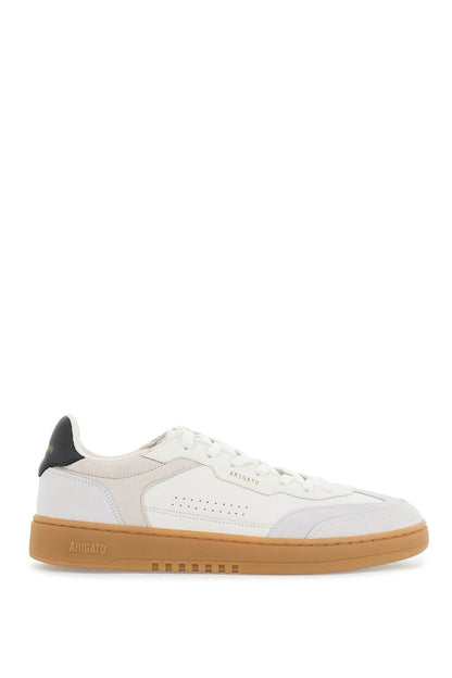 White Leather And Suede Sneakers Dice T-toe With Recycled Materials  - White