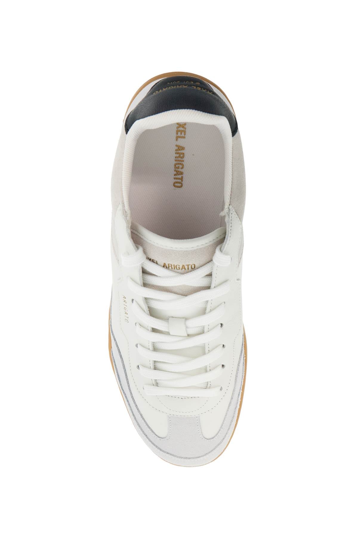 White Leather And Suede Sneakers Dice T-toe With Recycled Materials  - White