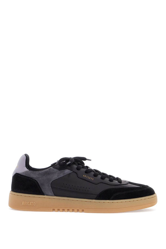 Black Low Sneakers In Eco-friendly Leather And Suede With Beige Sole  - Black