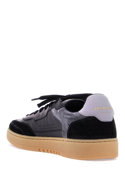 Black Low Sneakers In Eco-friendly Leather And Suede With Beige Sole  - Black