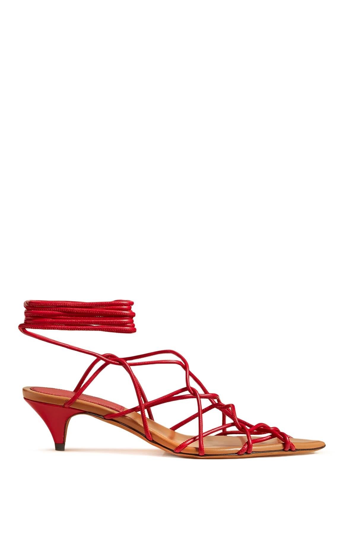 "arden Low Heel Sand  - Red