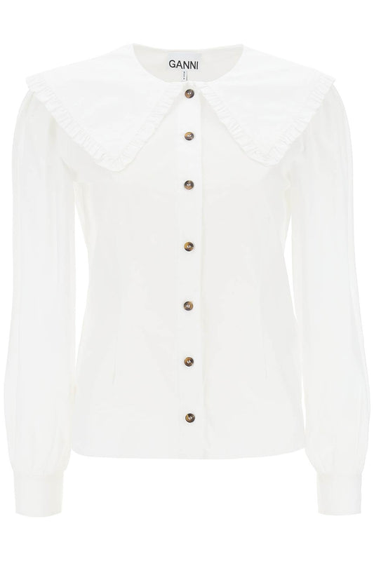 Maxi Collar Shirt  - White