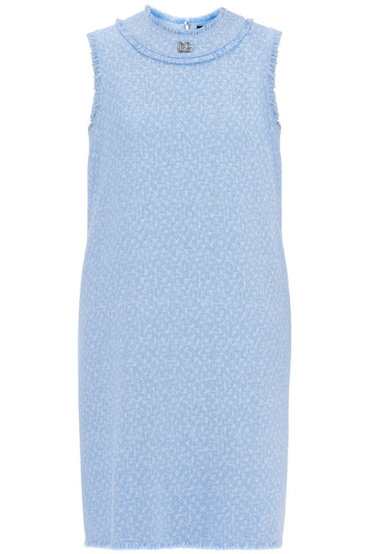 's Tweed Mini Dress  - Light Blue