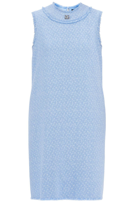 's Tweed Mini Dress  - Light Blue