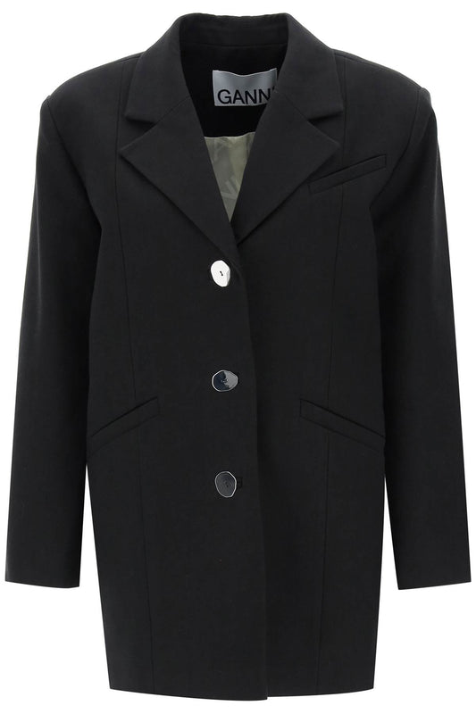 Oversized Single-breasted Blazer  - Nero