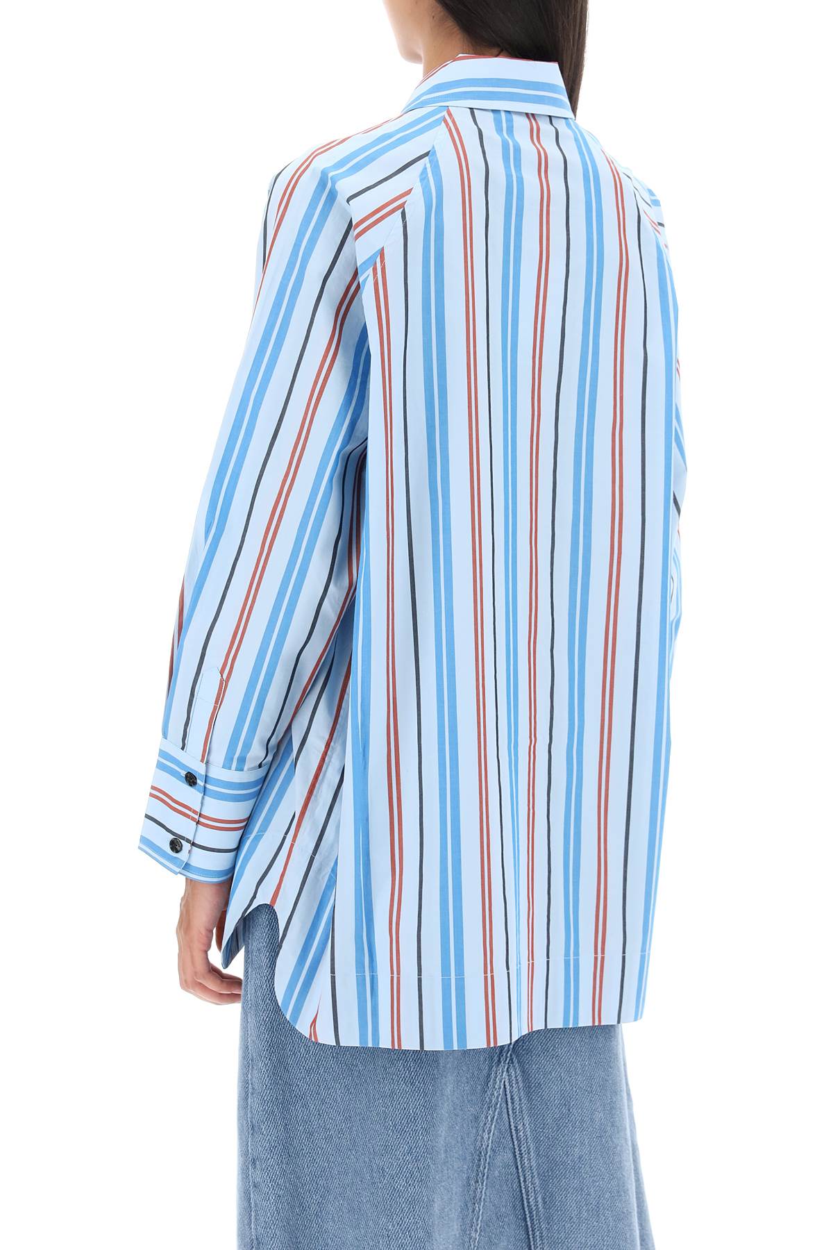 Oversized Striped Shirt  - Celeste