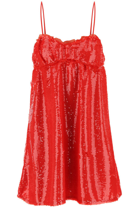 Sequin Mini Dress  - Red