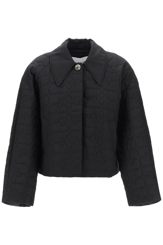 Short Quilted Jacket  - Nero