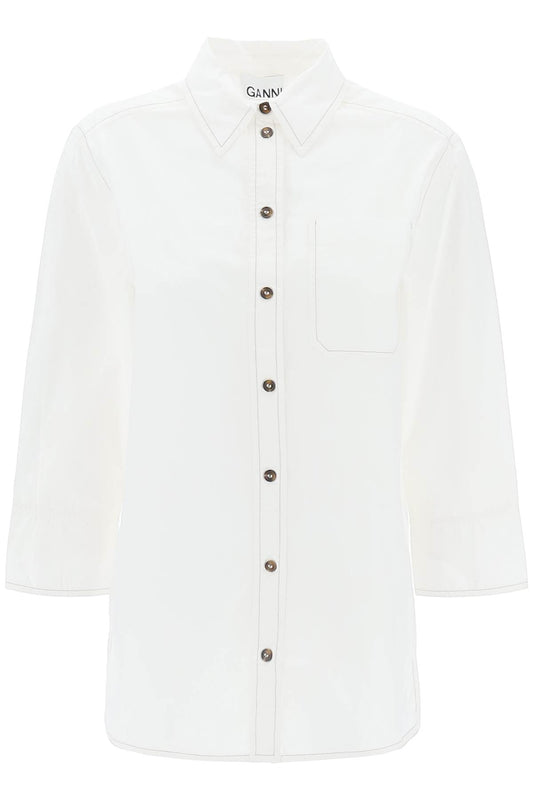 "oversized Poplin  - White