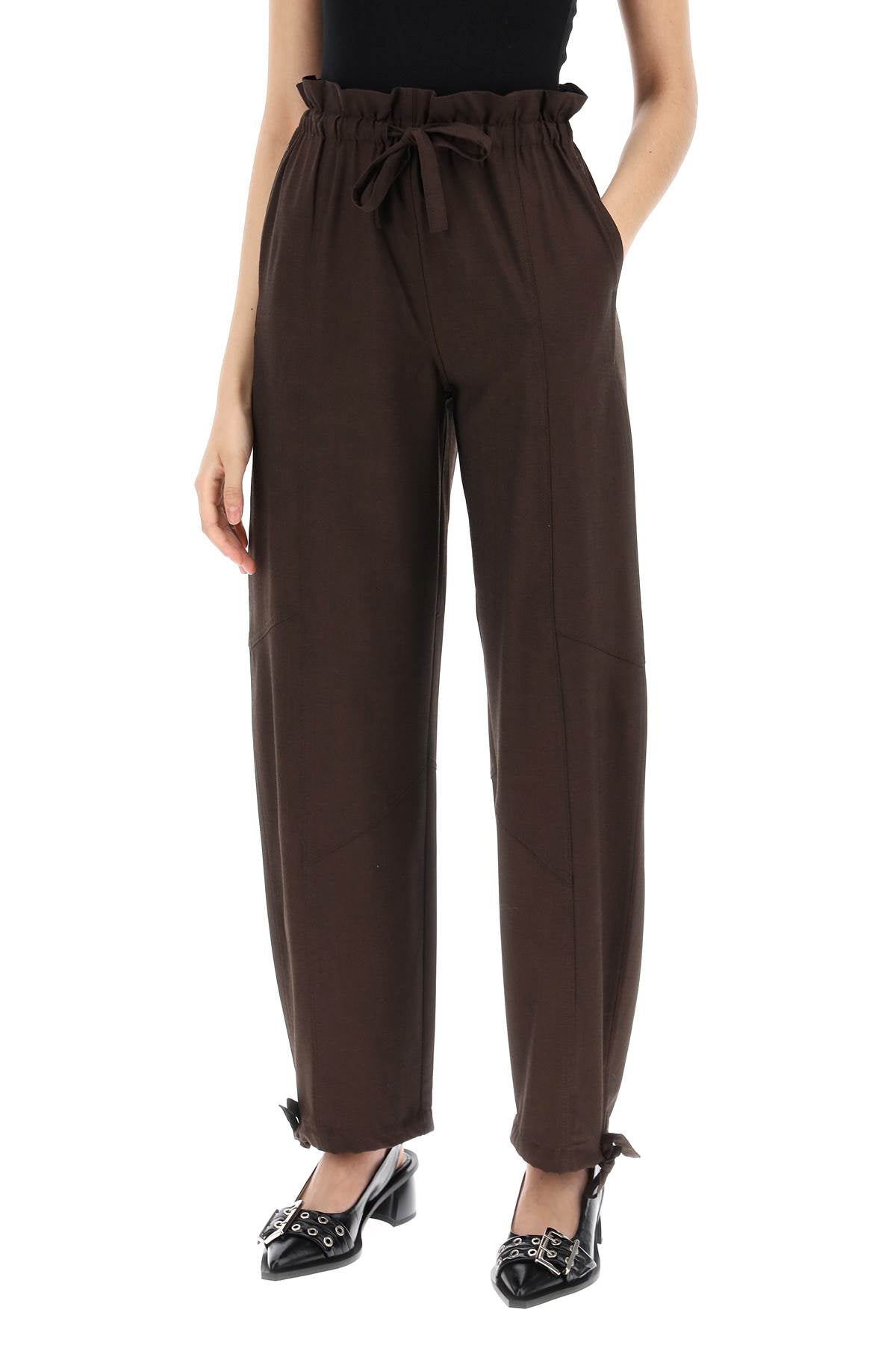 Drapey Pants In Lenz  - Brown