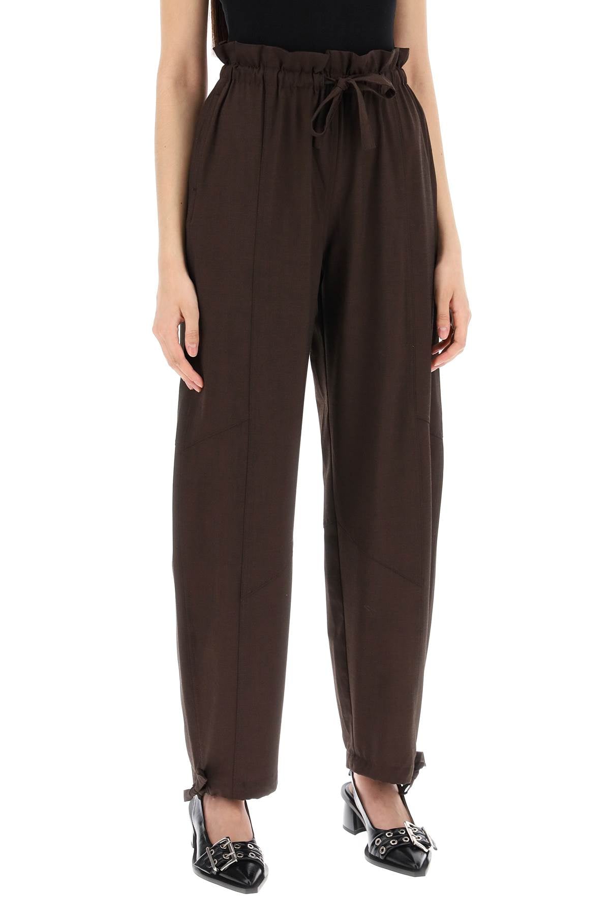 Drapey Pants In Lenz  - Brown