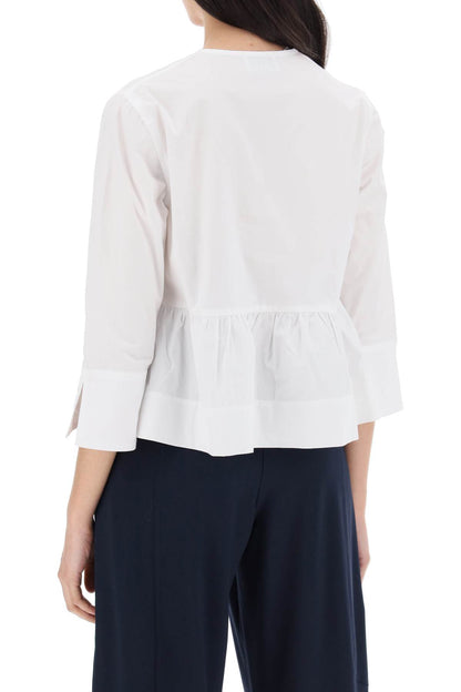 Peplum Blouse In Pop  - White