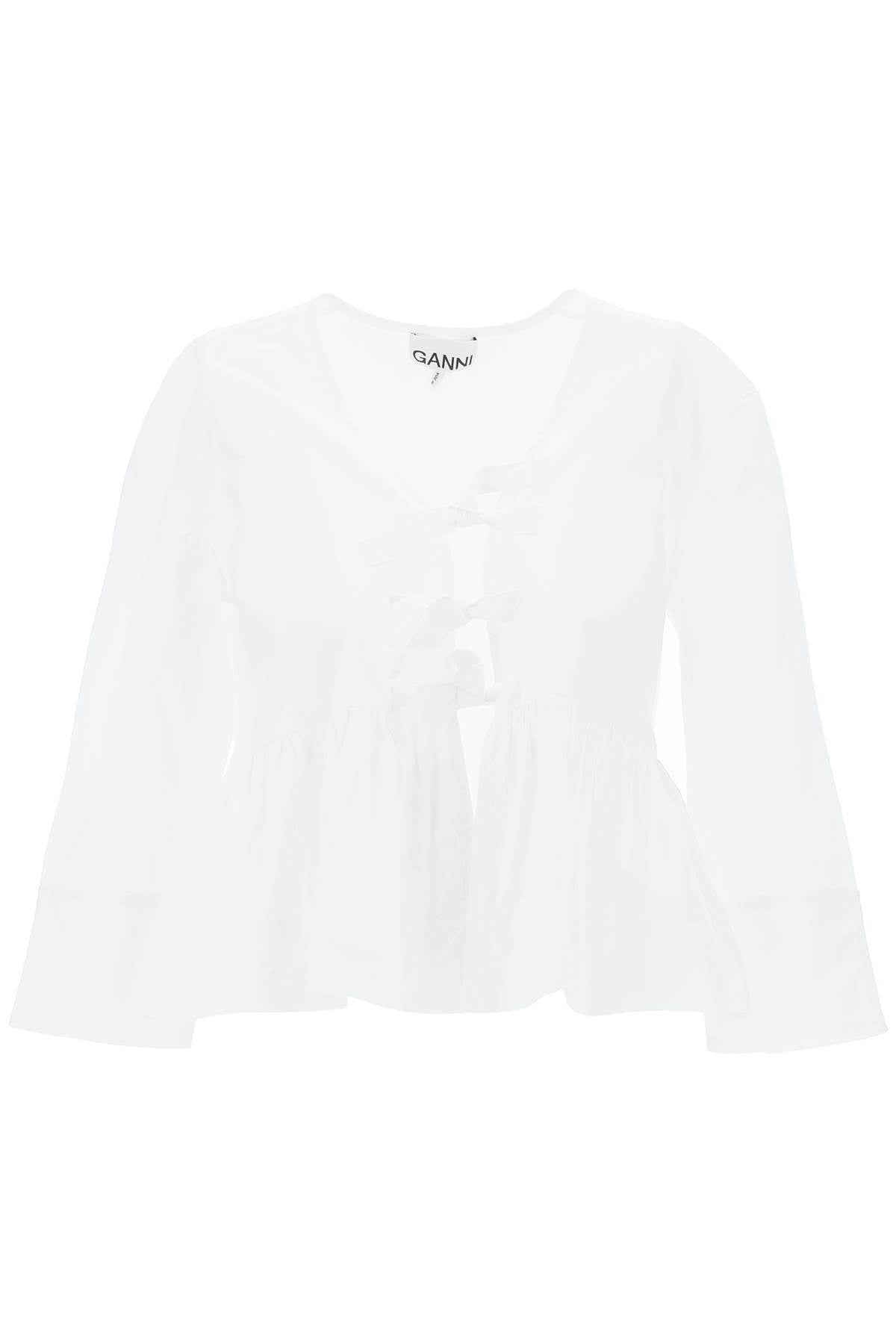 Peplum Blouse In Pop  - White