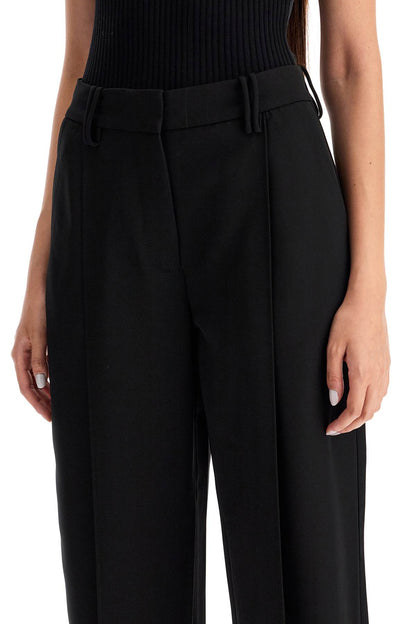 Lightweight Pants With Pleats  - Black