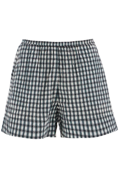 'seersucker Checkered Pattern  - Black