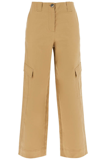 Checked Canvas Trousers For Men  - Beige