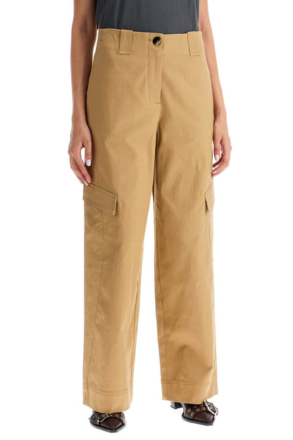 Checked Canvas Trousers For Men  - Beige