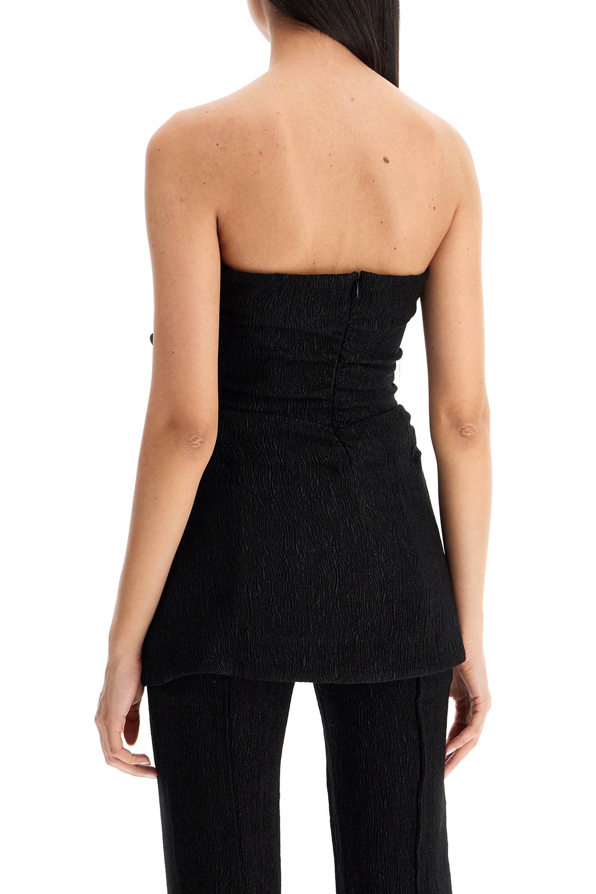 Strapless Viscose Top For  - Black