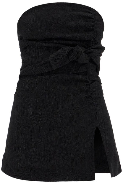 Strapless Viscose Top For  - Black