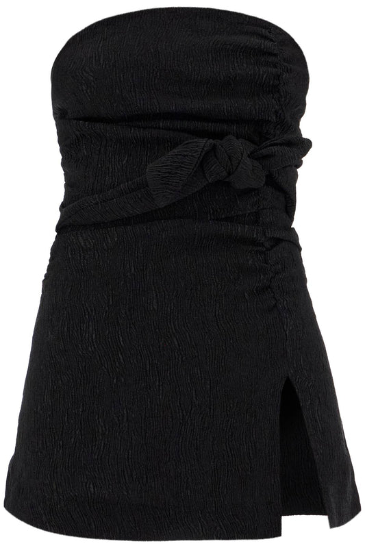 Strapless Viscose Top For  - Black