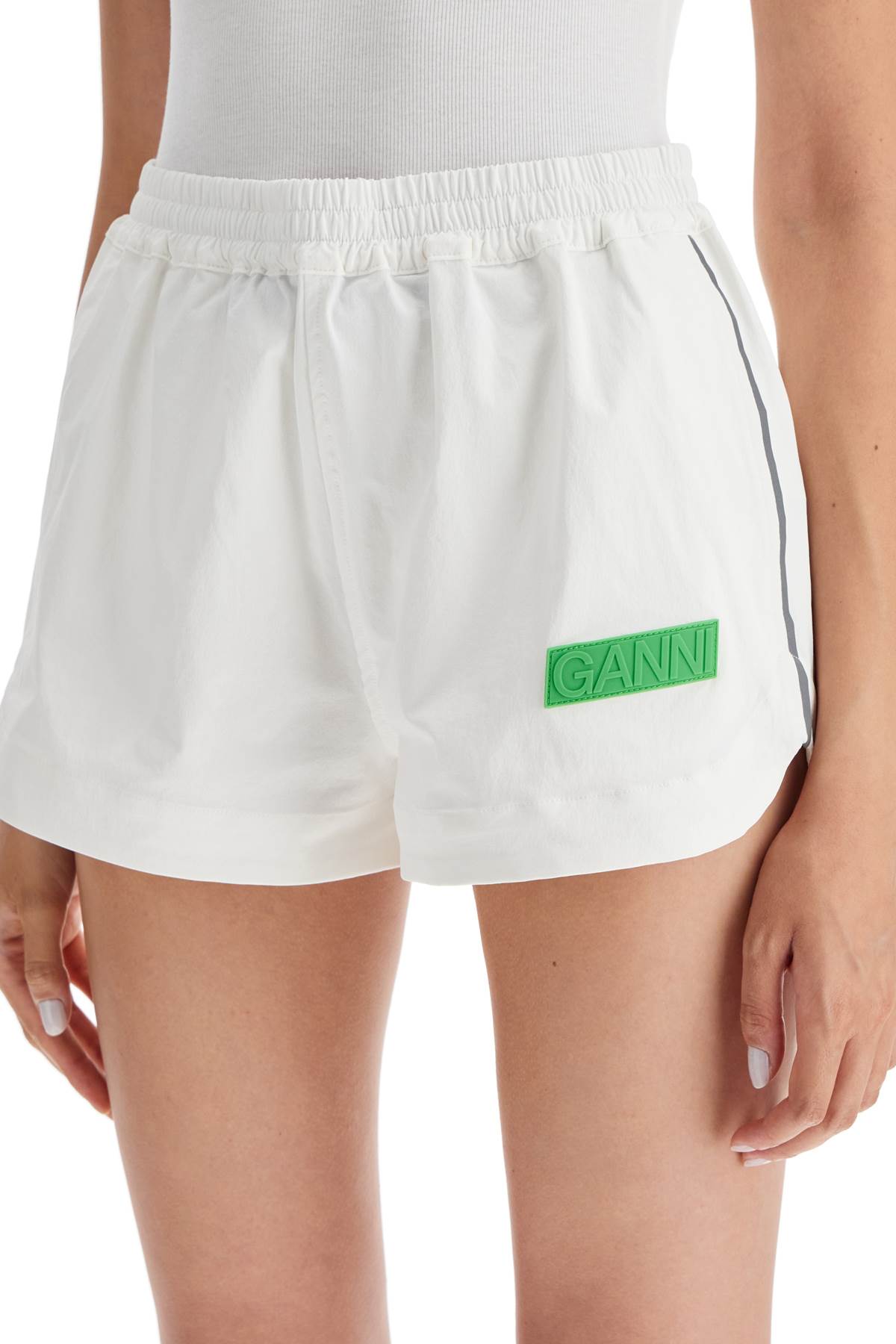 Nylon Stretch Shorts For Active  - White