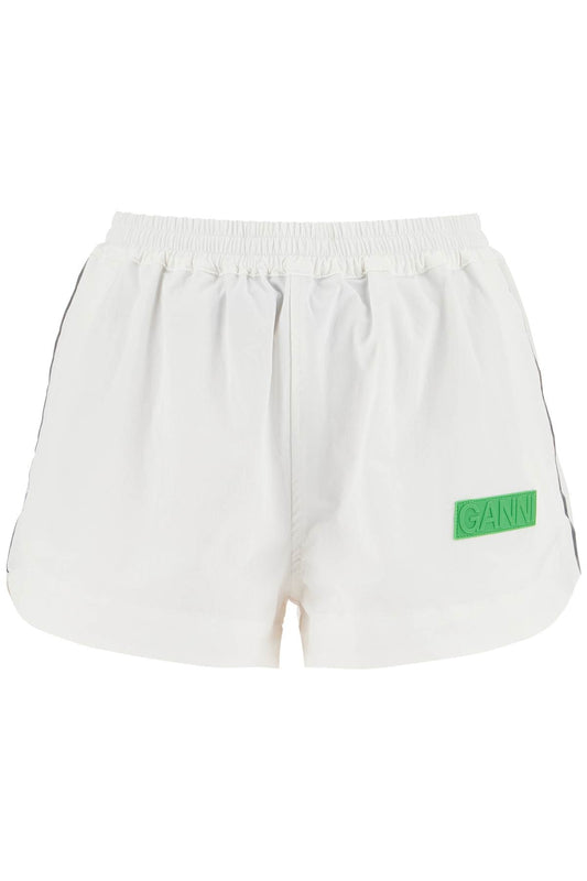 Nylon Stretch Shorts For Active  - Bianco